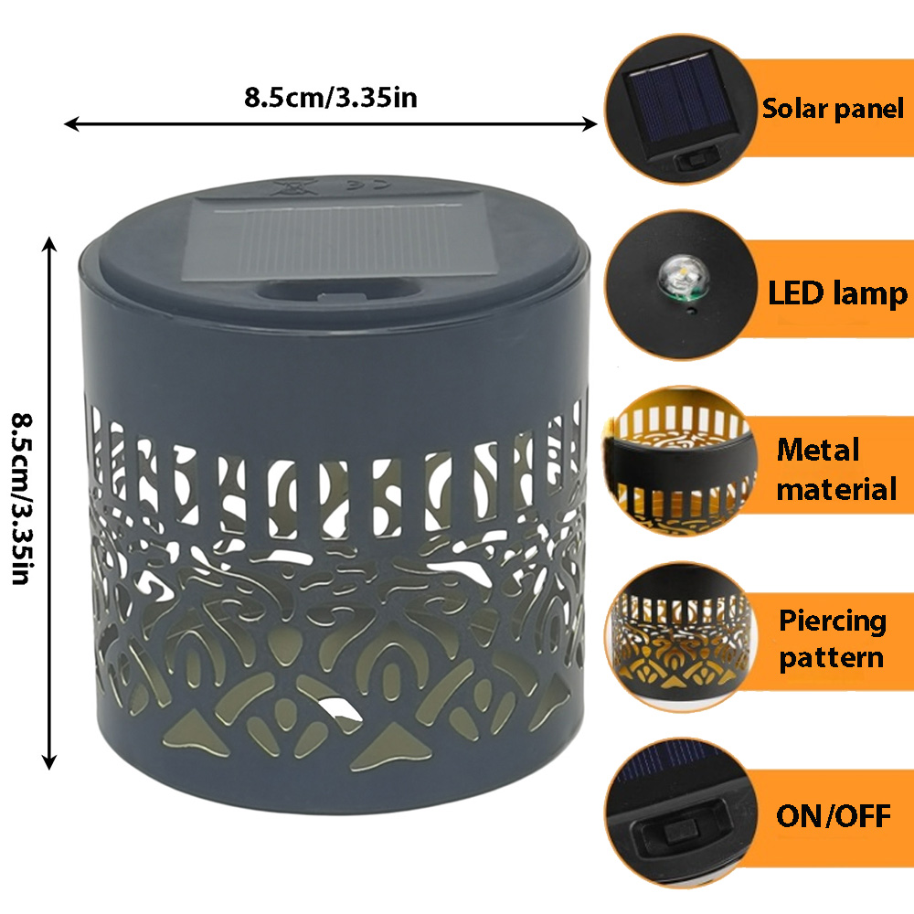 Solar-powered outdoor wall lamp projecting mandala pattern for exterior walls of villa and courtyard decoration, creating an atmosphere. Waterproof ironwork wall lamp. — view 3