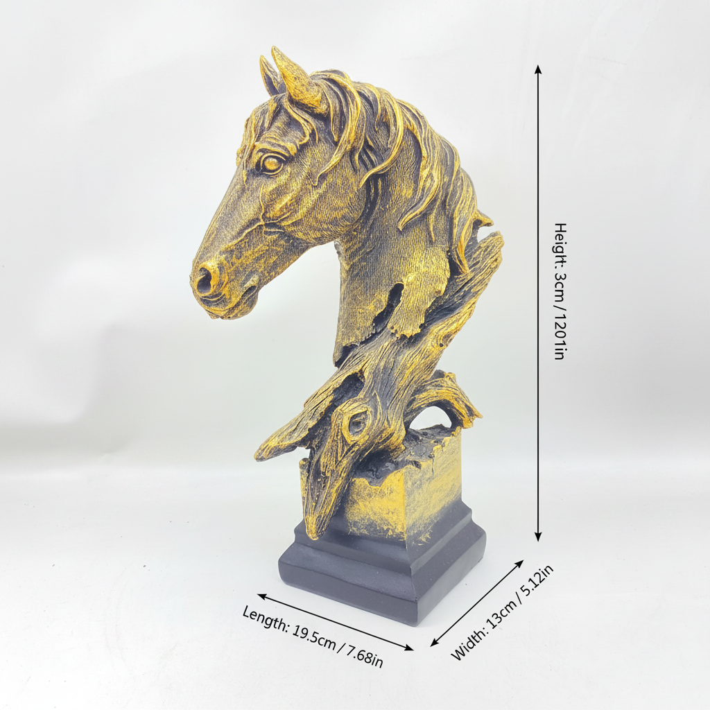 Horse Head sculpture decoration — view 3