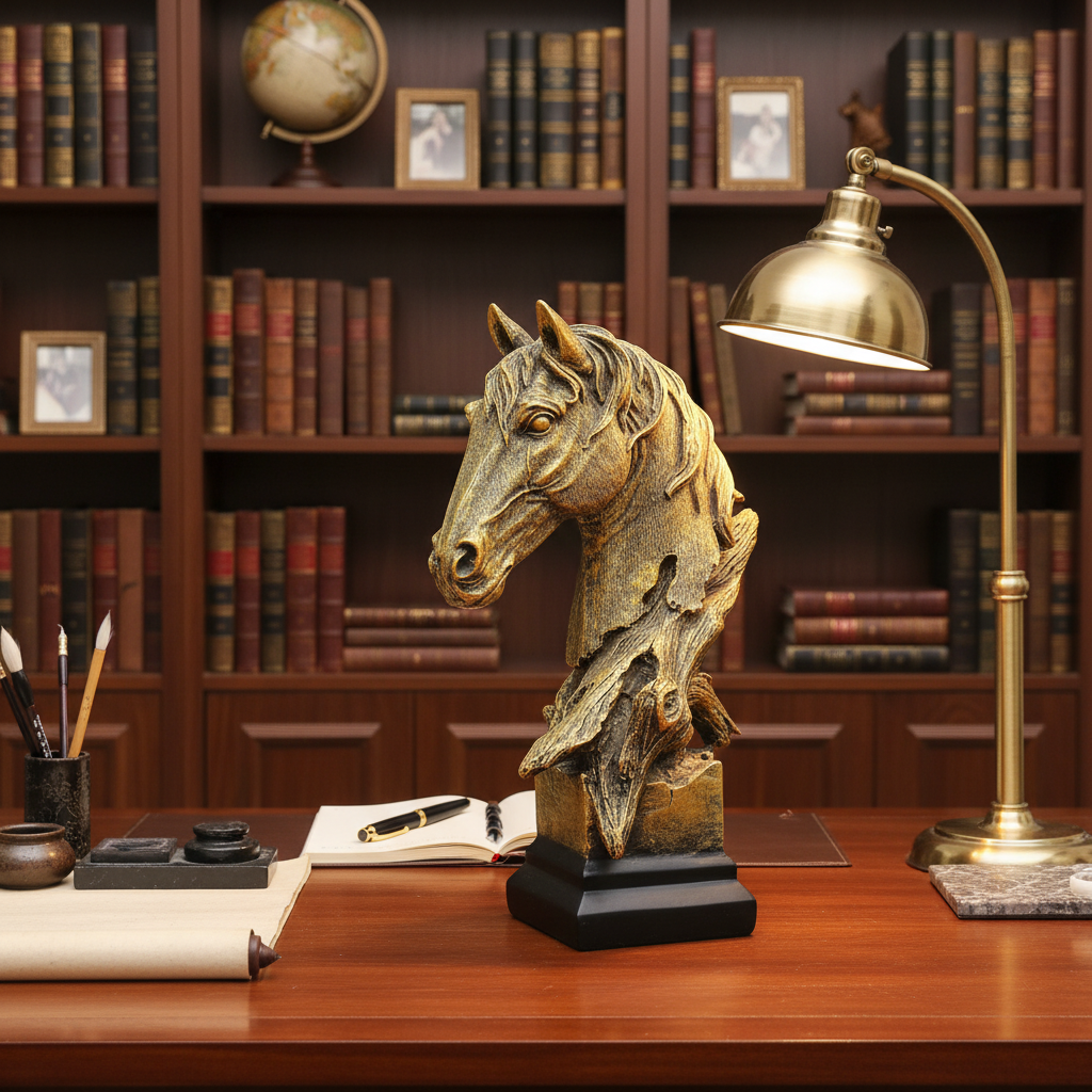 Horse Head sculpture decoration — view 4