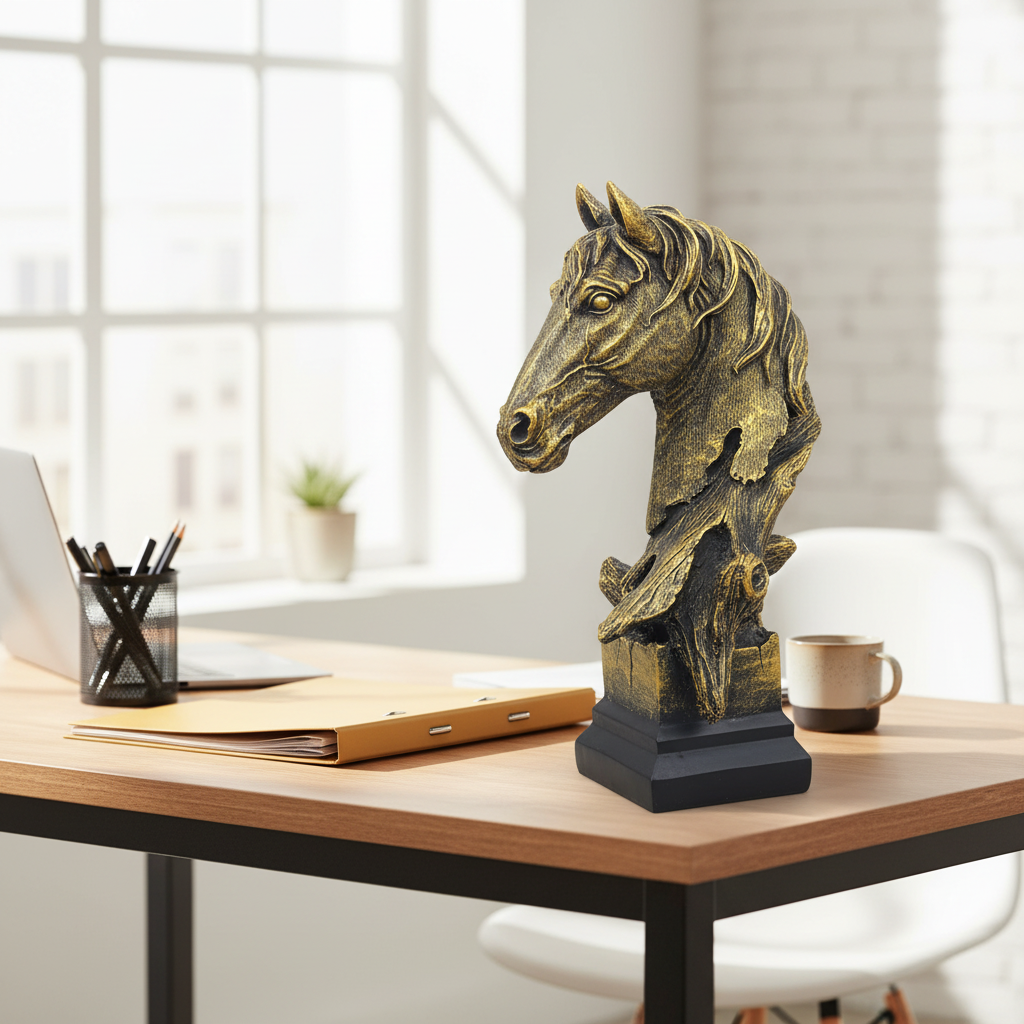 Horse Head sculpture decoration — view 2