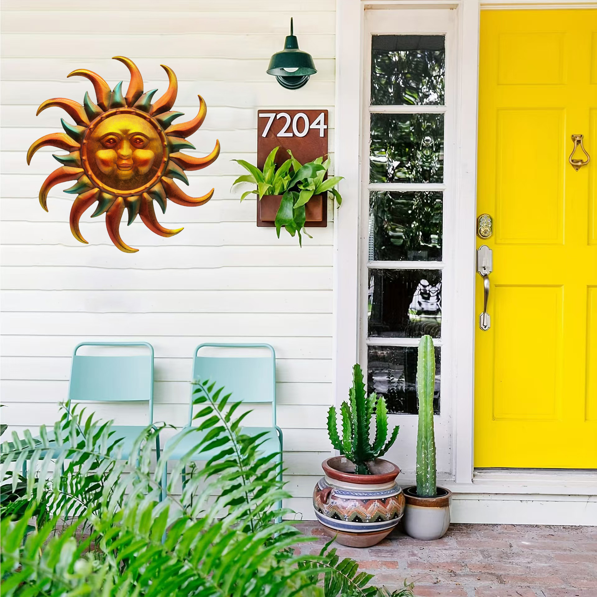 Decorative Metal Wall Art Sun face — view 5