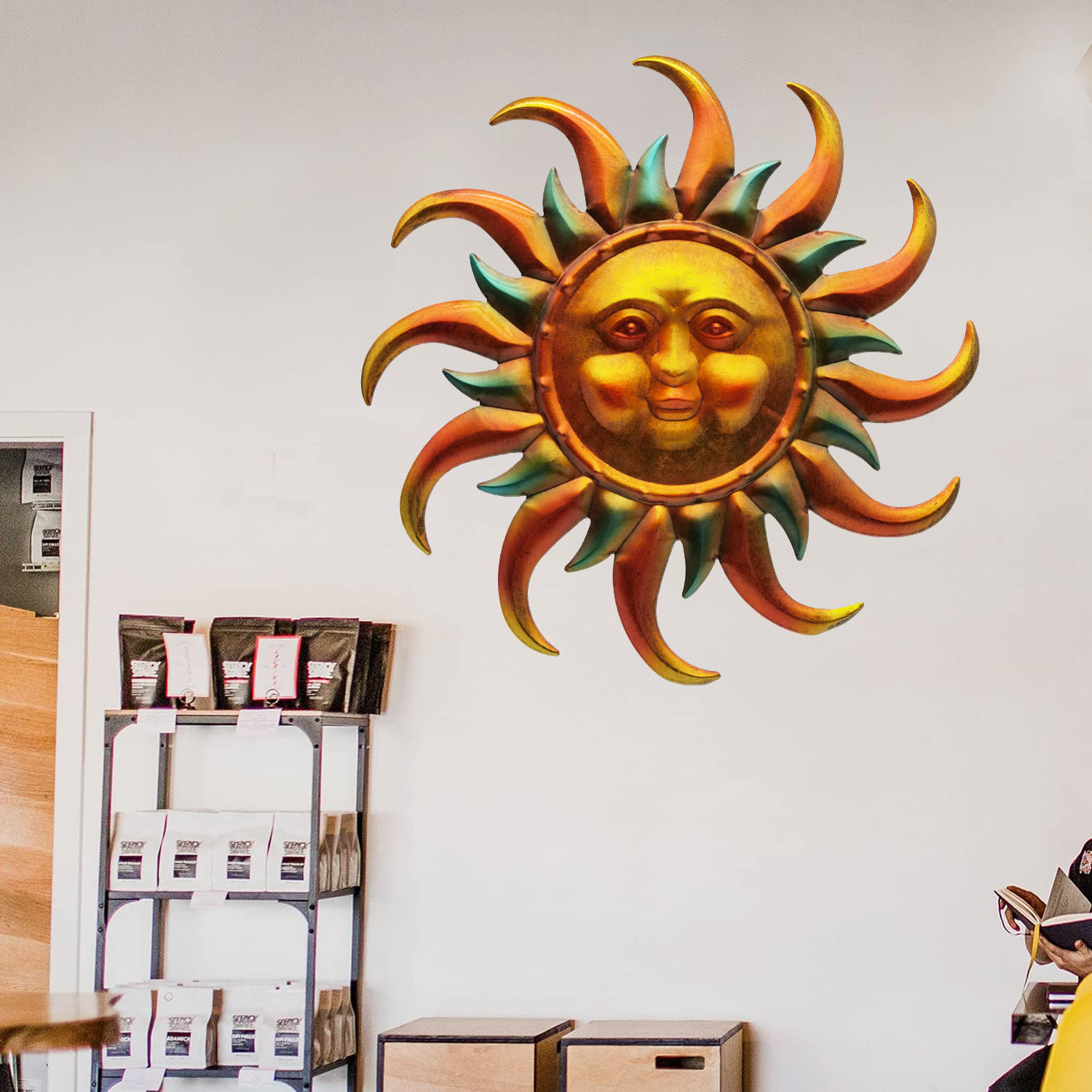 Decorative Metal Wall Art Sun face — view 7