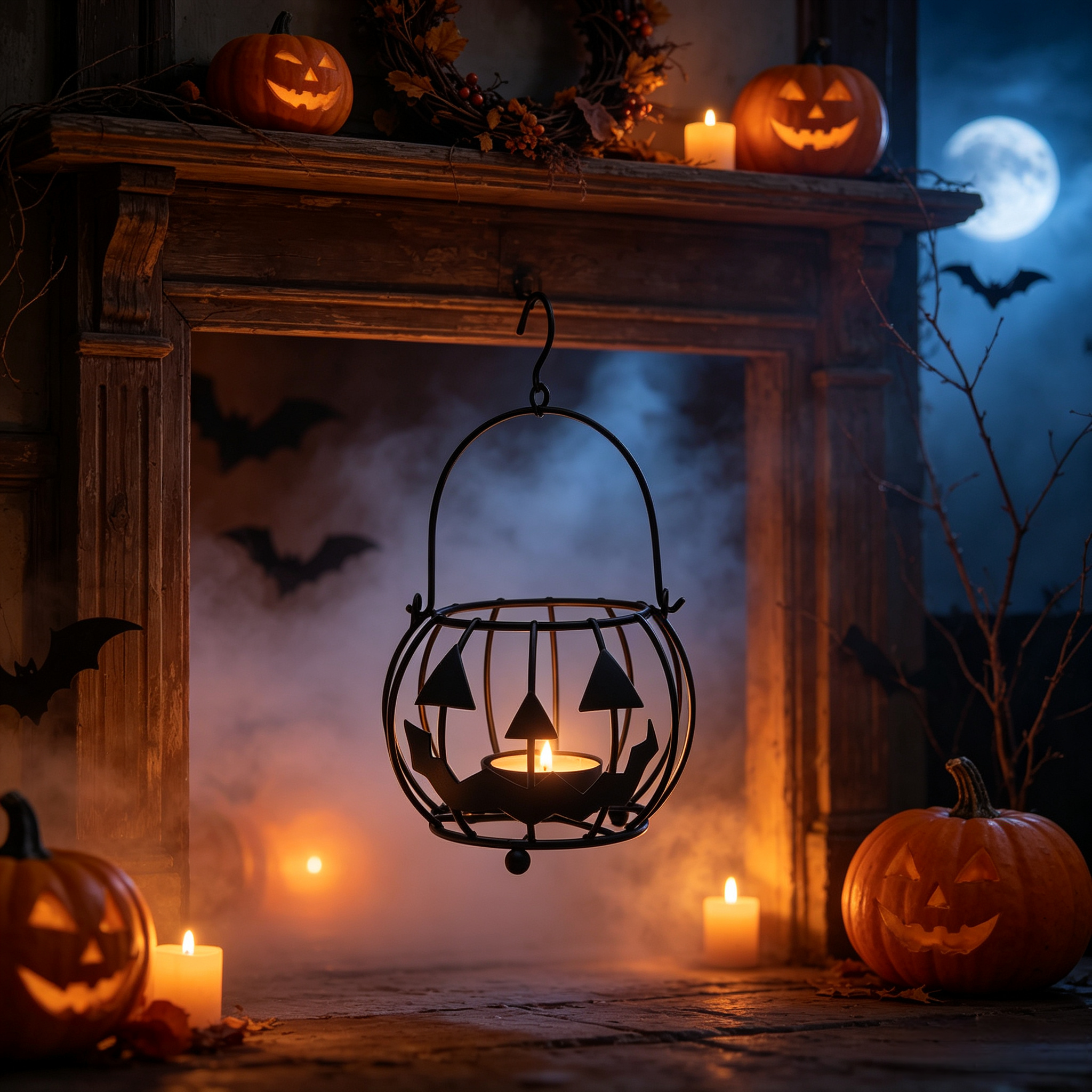 Halloween pumpkin candle holder lantern — factory-direct Halloween Festival