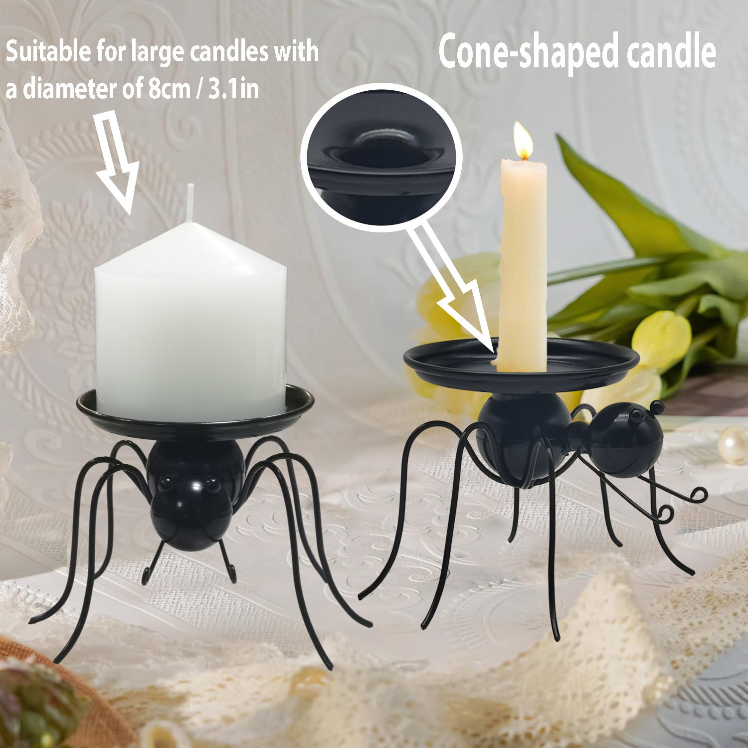 Halloween Spider Candle Stand — factory-direct Halloween Festival