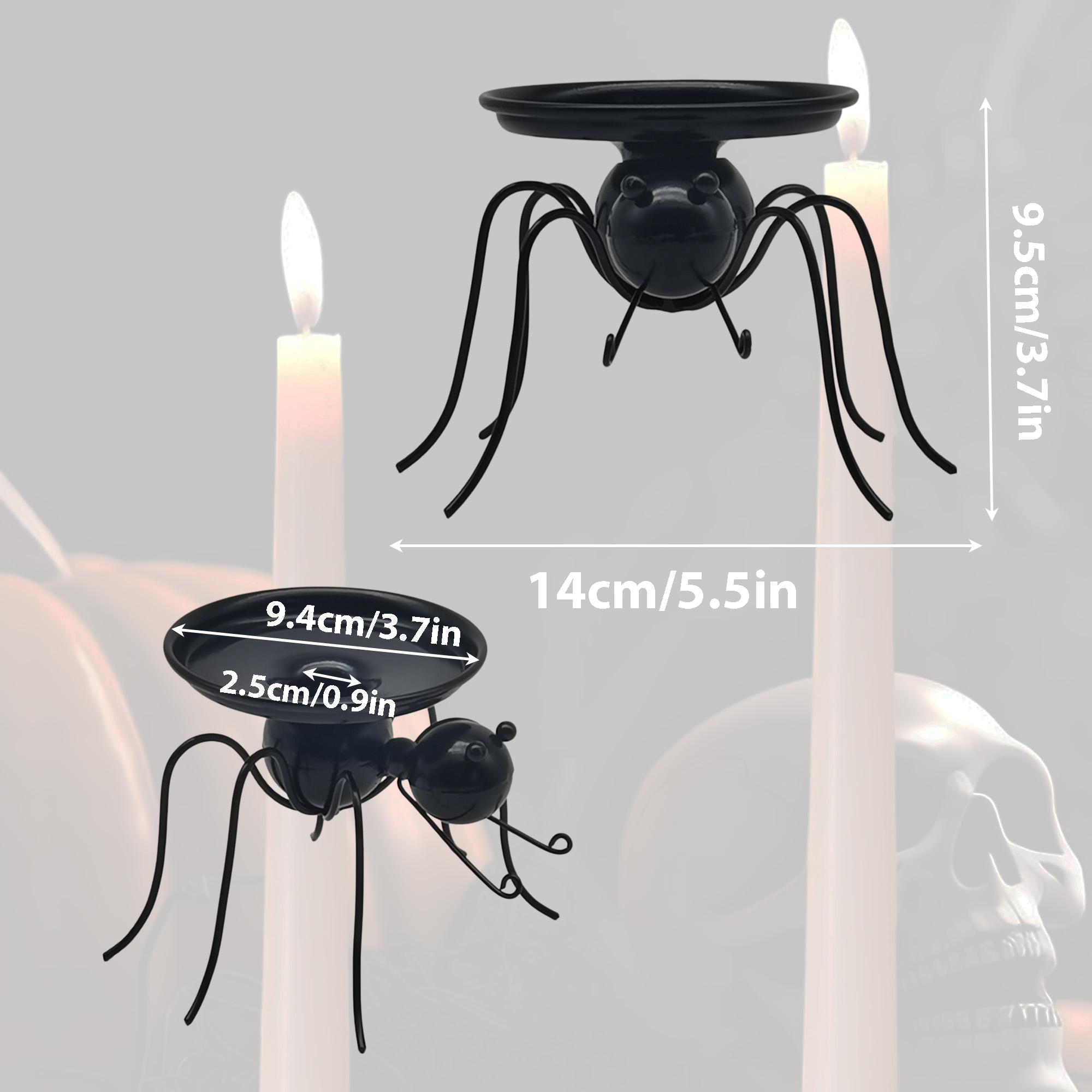 Halloween Spider Candle Stand — view 3