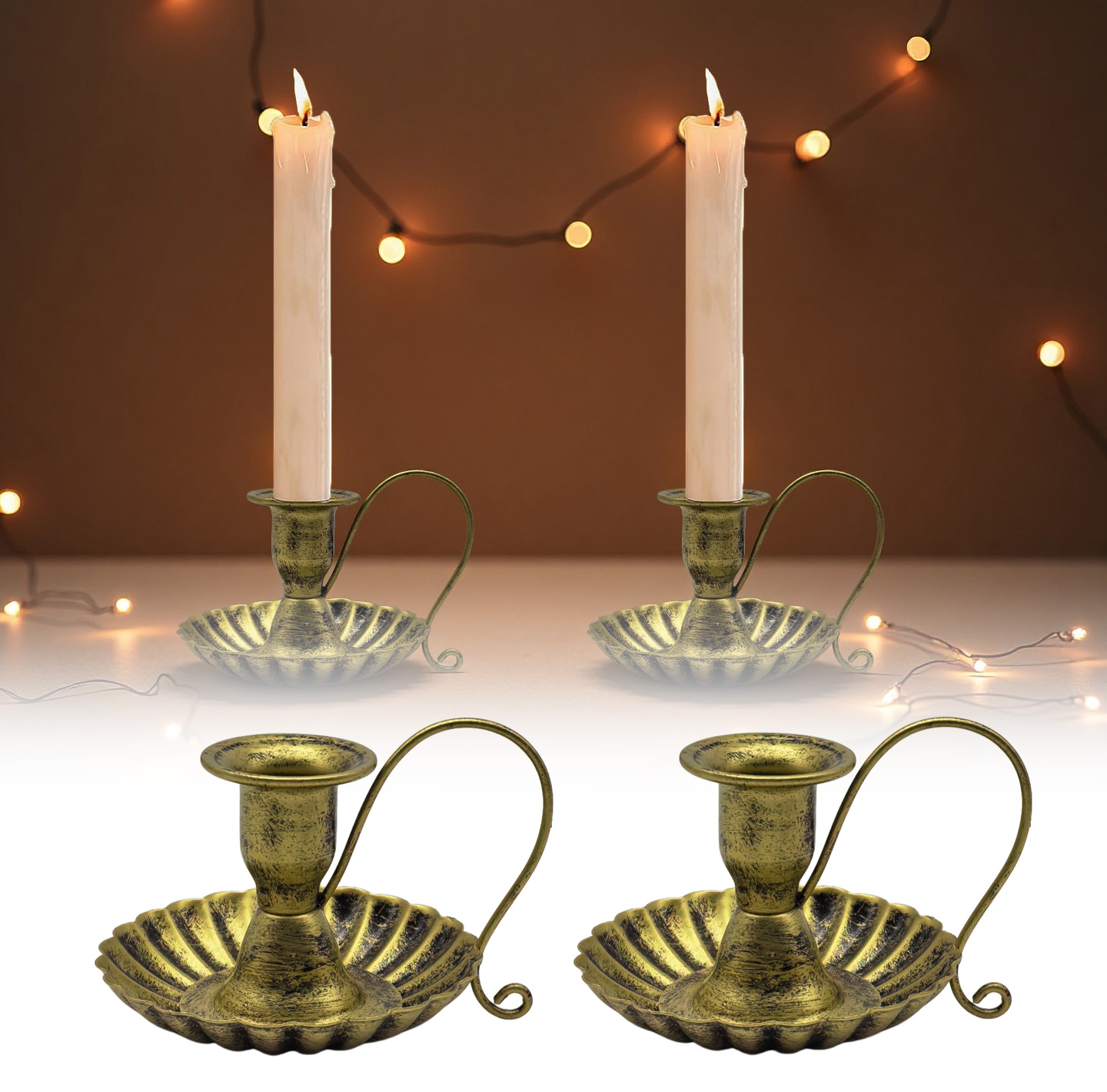 Christmas Floral Candle Holder Decoration — view 2