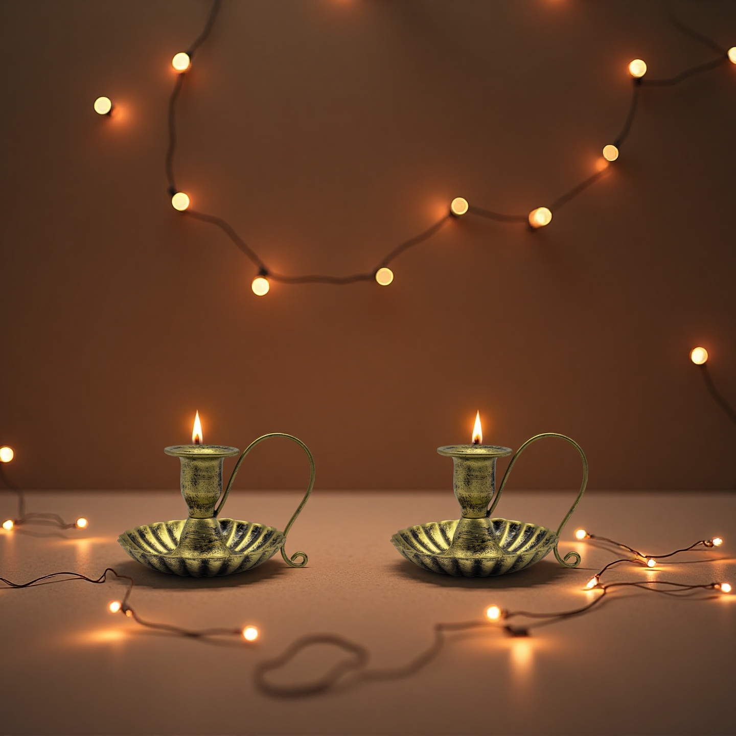 Christmas Floral Candle Holder Decoration — view 7