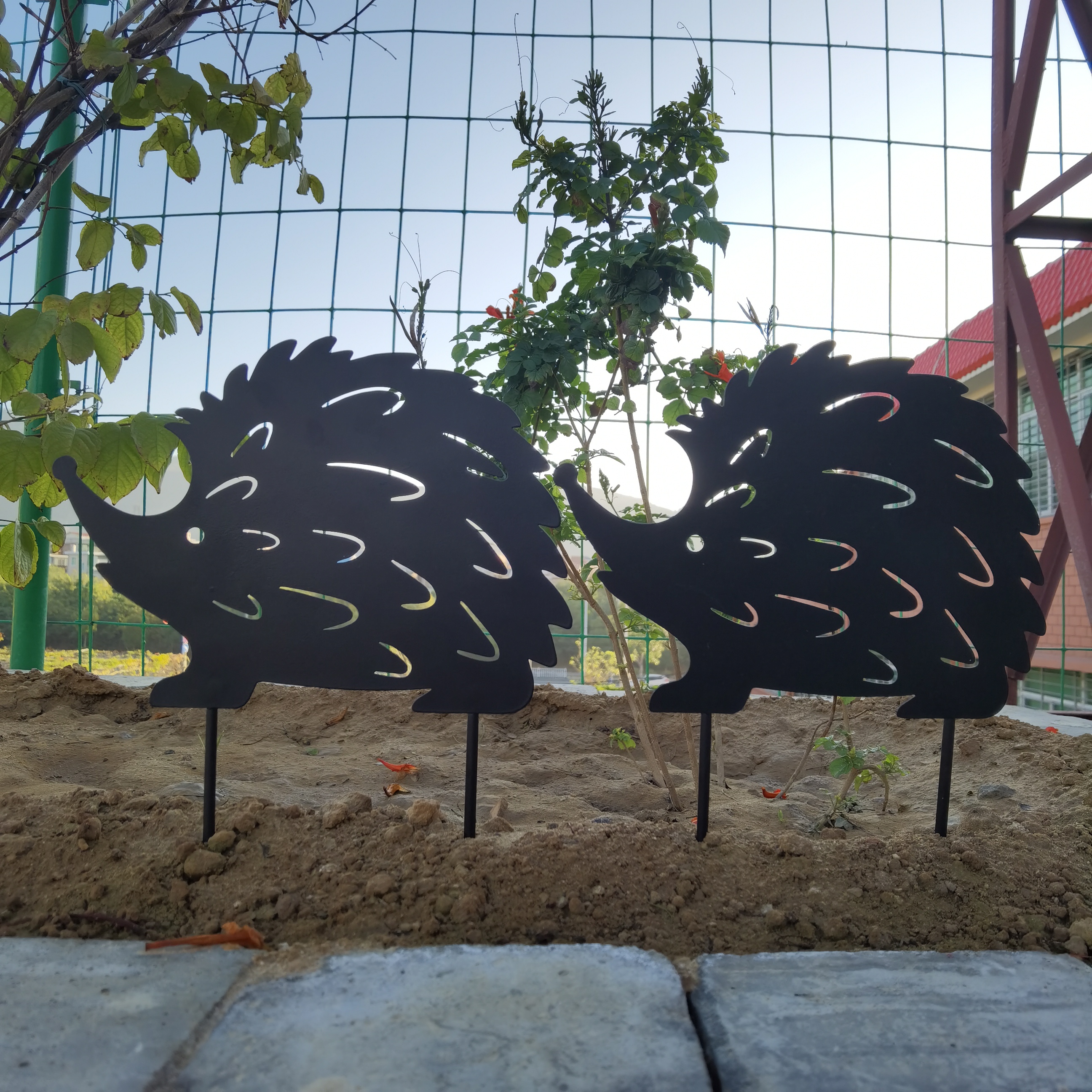 Hedgehog Branch Insert Garden Decoration — view 5