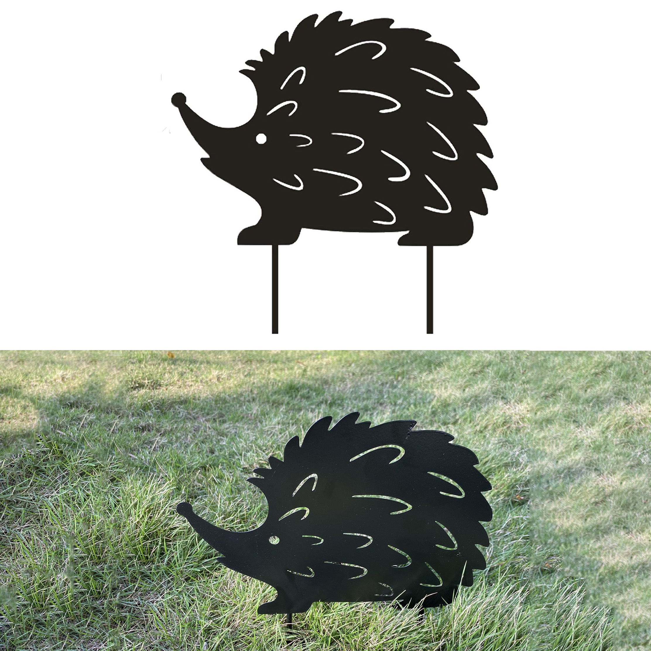 Hedgehog Branch Insert Garden Decoration — view 7