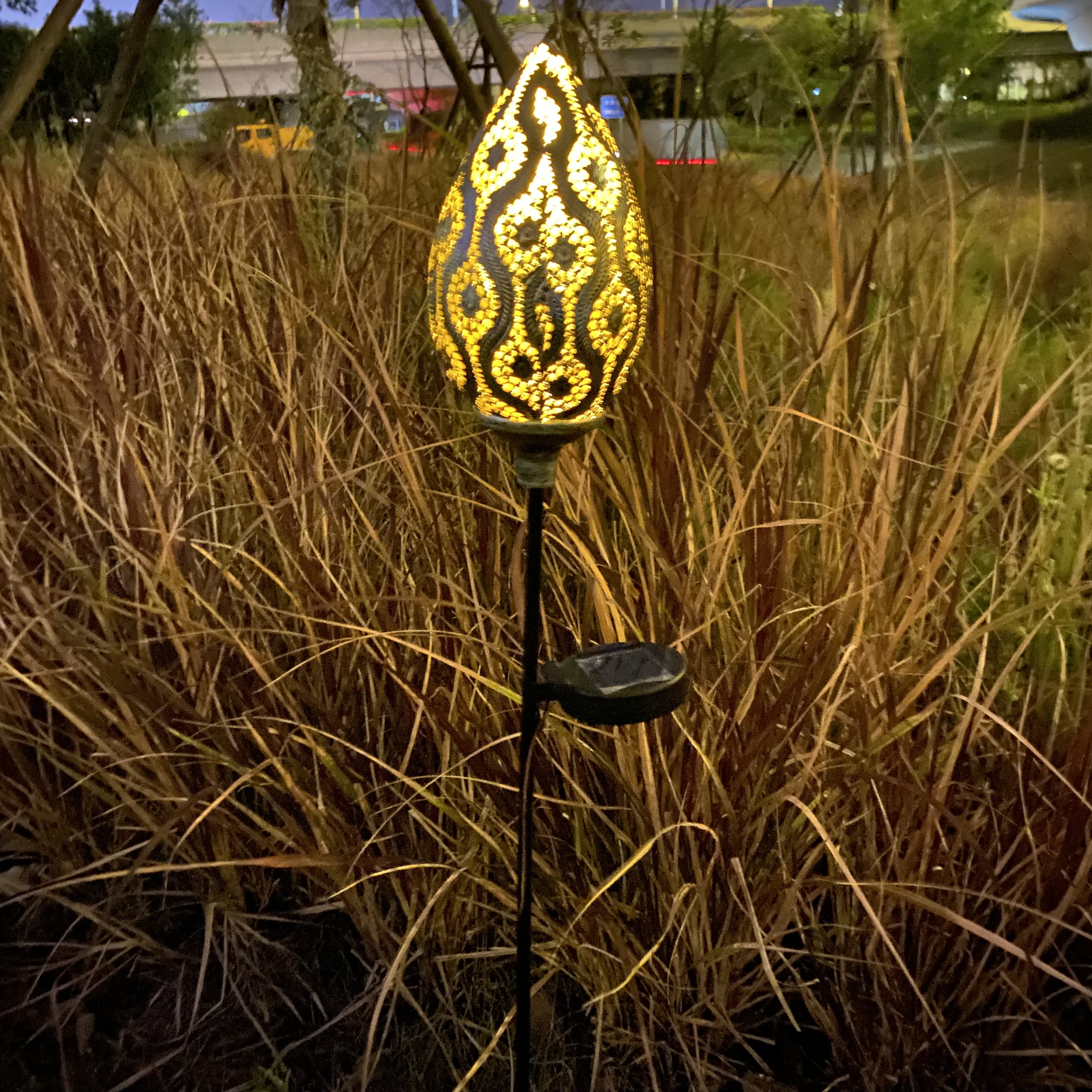 Waterdrop Dipping Branch Solar Lamp Garden Decorative Lamp Luhuan Light (Peacock Tail Pattern) — view 6