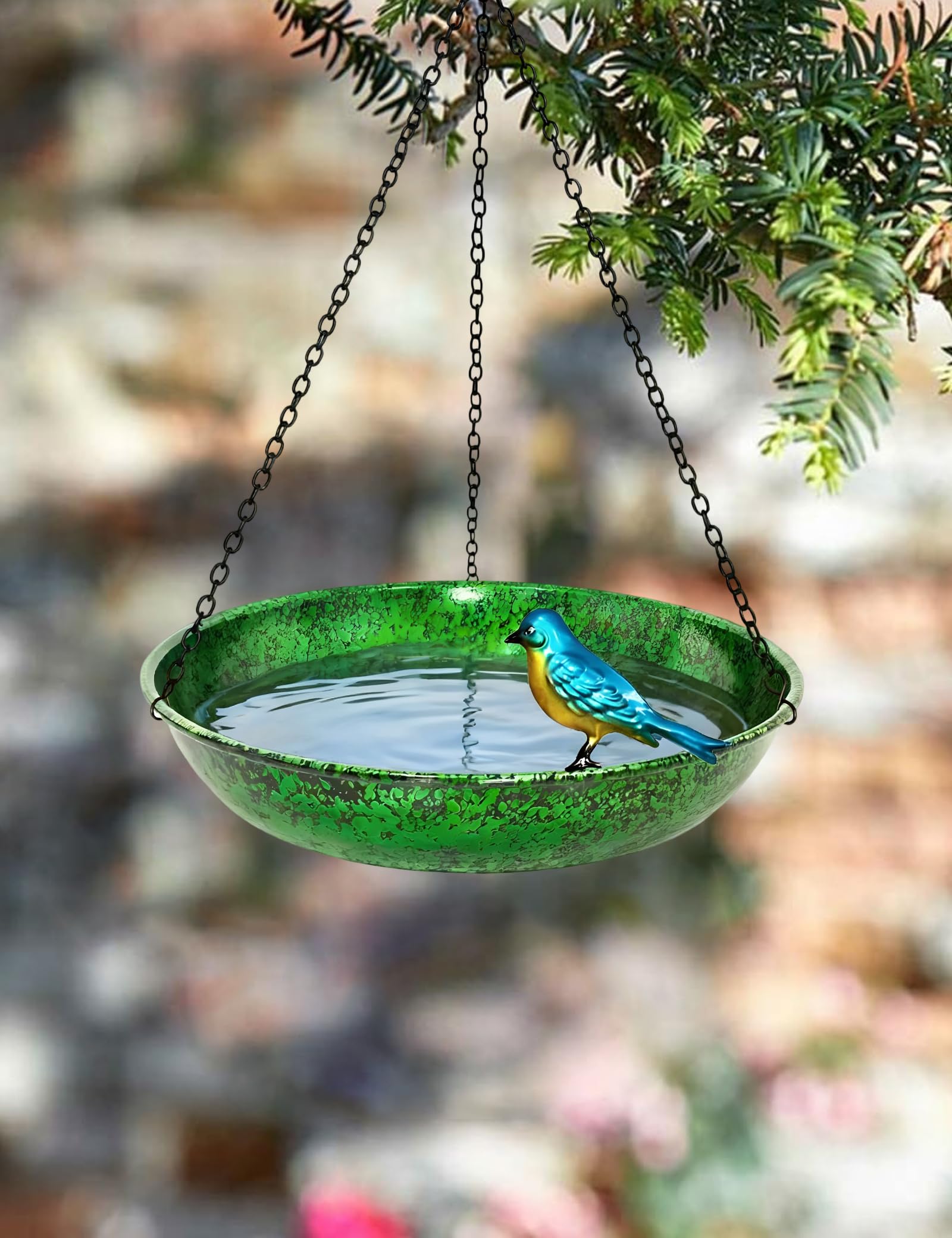 Outdoor Hanging Bird Bath and Feeder — view 2