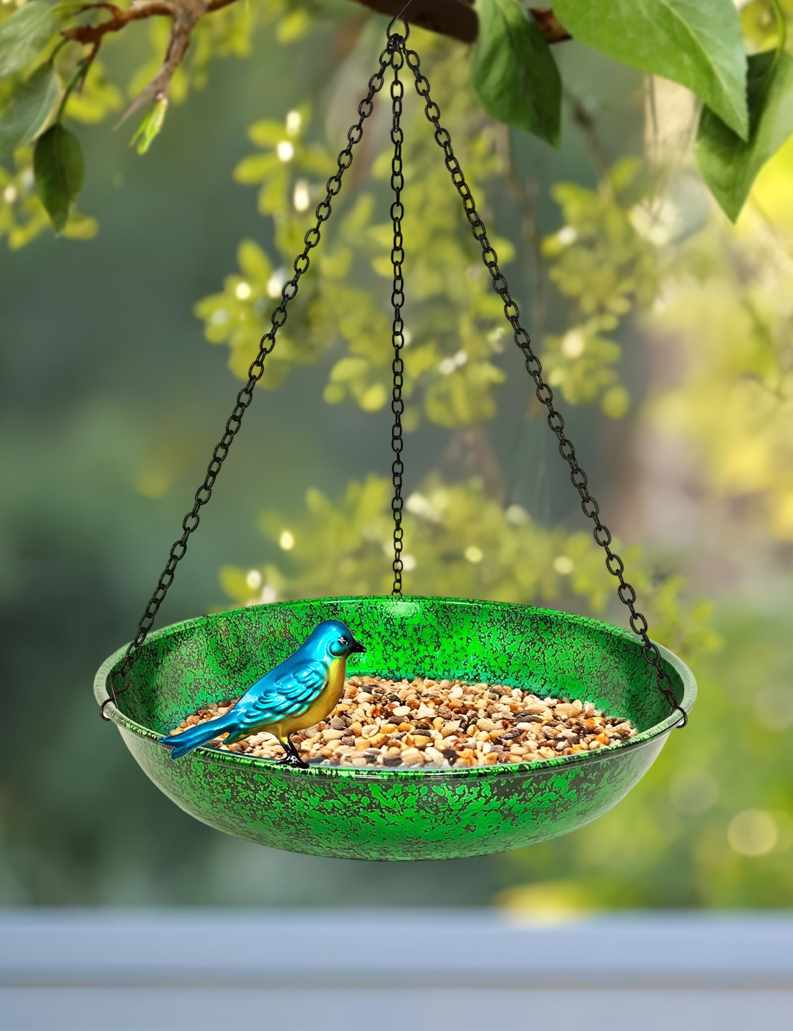 Outdoor Hanging Bird Bath and Feeder — view 7