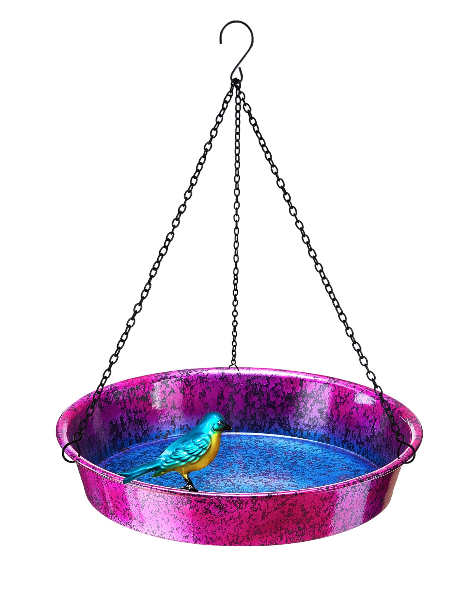Metallic Purple Blue Bird Bath Feeder Garden Decoration — factory-direct Garden Decor